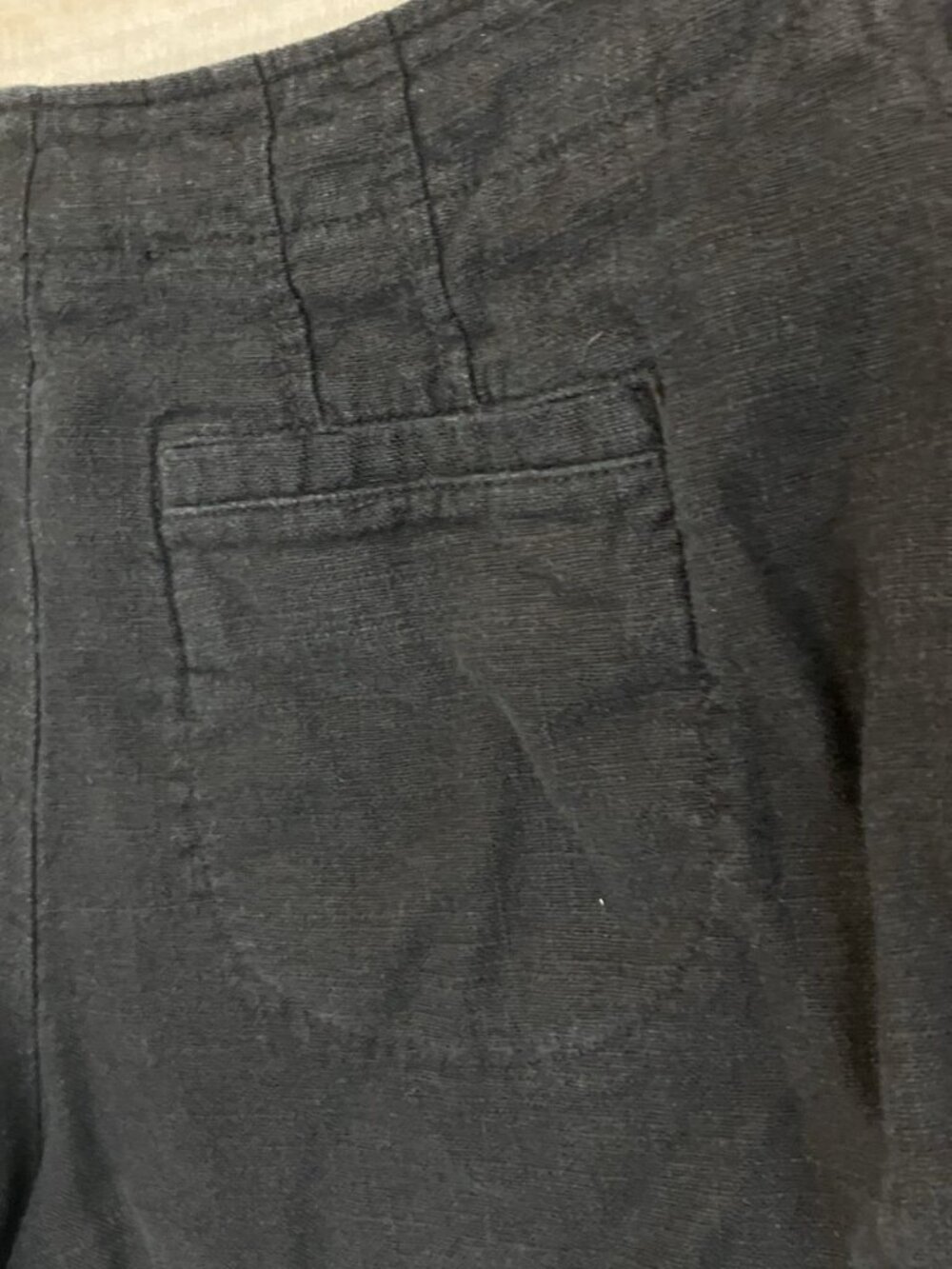 By Anthropologie Shorts Womens 4 Black Linen Blend Wrap Tie Waist Skort Pockets - Picture 7 of 9
